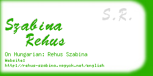 szabina rehus business card